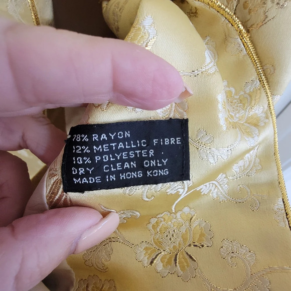 Vintage 80's Charlotte Ford II Gold Metallic Blazer - Picture 5 of 5